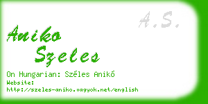 aniko szeles business card